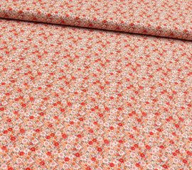 Acheter 009-streublumchen-rot-orange Baumwolle bedruckt Blumen *Ab 50cm