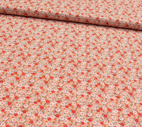 Acheter 009-streublumchen-rot-orange Baumwolle bedruckt Blumen *Ab 50cm