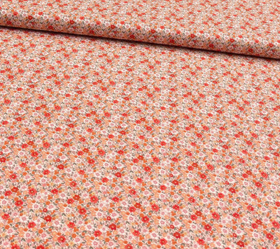 Kaufen 009-streublumchen-rot-orange Baumwolle bedruckt Blumen *Ab 50cm