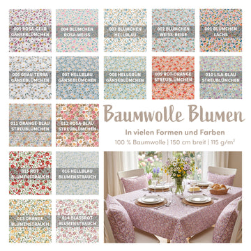 Baumwolle bedruckt Blumen *Ab 50cm