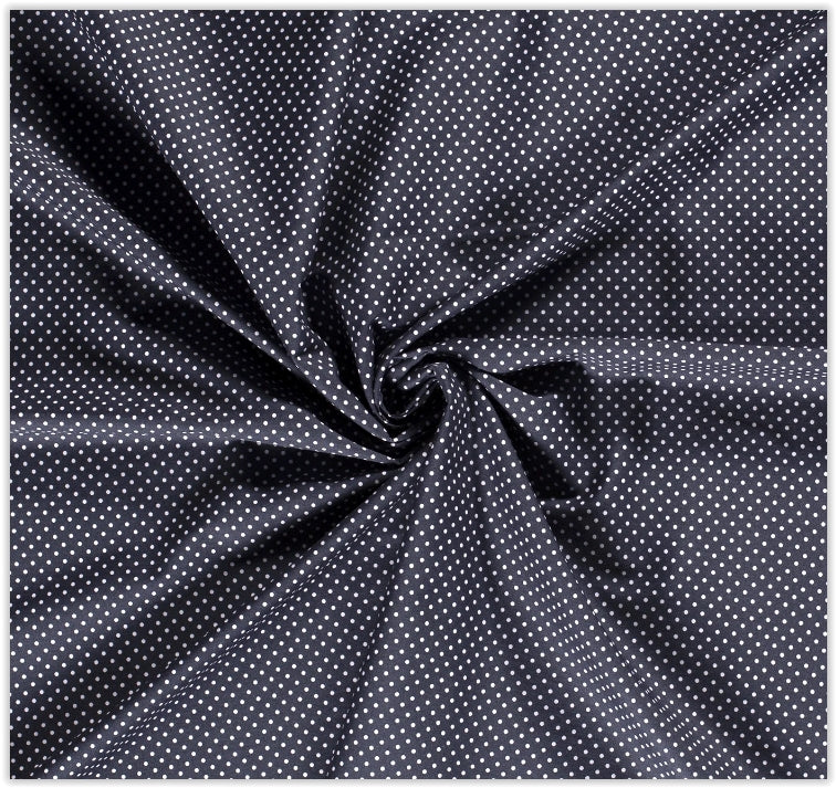 Acheter 007-indigo Coton imprimé pois 2mm * A partir de 50cm