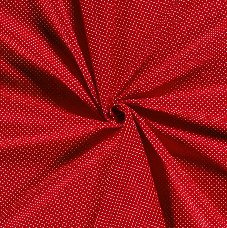 Acheter 015-rouge Coton imprimé pois 2mm * A partir de 50cm