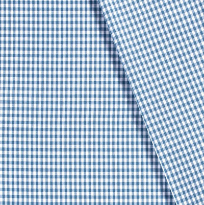 Buy 006-steel-blue Cotton check 5mm * From 50 cm