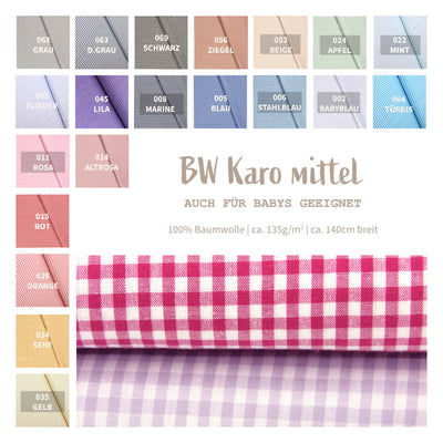 Cotton check 5mm * From 50 cm