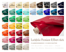 Lackfolie Premium Meterware - Doppelt gelegt = 2 x (15m x 130cm) auf 30 Meter Rolle