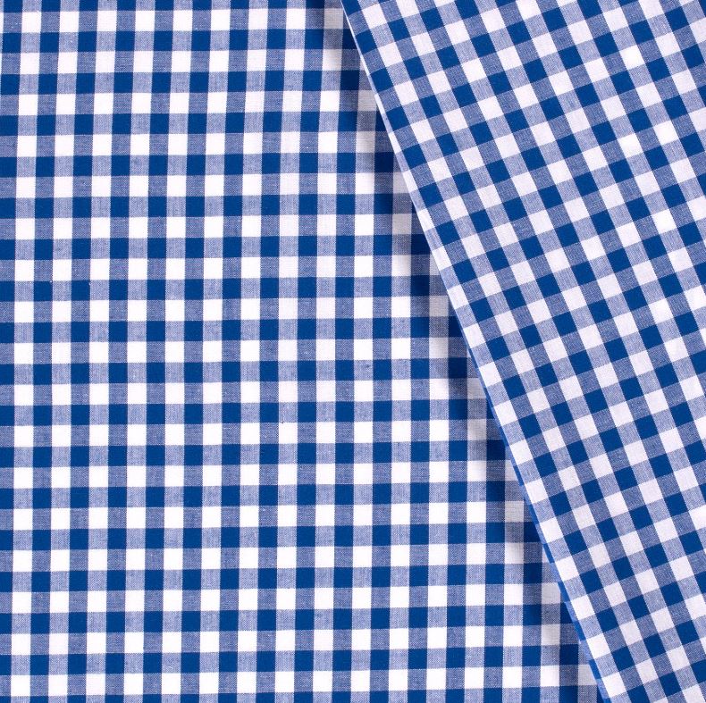 Buy 005-blue Cotton check 1 cm * From 50 cm