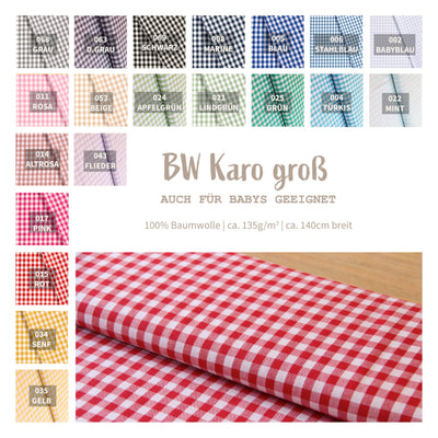 Cotton check 1 cm * From 50 cm