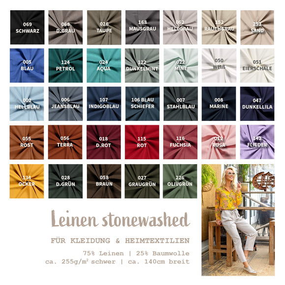 Lin Ramie stonewashed * A partir de 50 cm