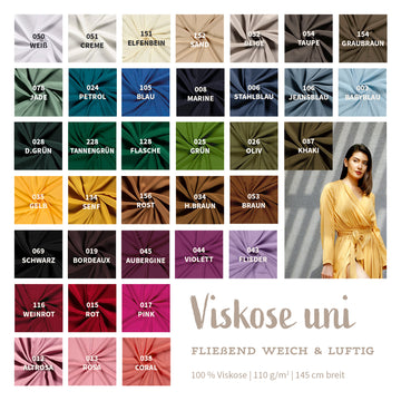Viscose unie * A partir de 50 cm