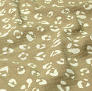 Musselin bedruckt Leo khaki *Ab 25cm-2