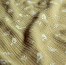 Musselin bedruckt Vögel khaki *Ab 25cm-3