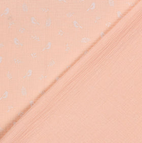Mousseline imprimé oiseaux *Dès 25cm - 0