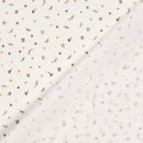 Musselin bedruckt Blumenwiese beige *Ab 50 cm-3