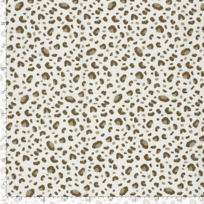 Musselin bedruckt Leo auf creme *Ab 50 cm - 0