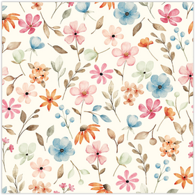 Musselin bedruckt Sommerwiese *Ab 25cm