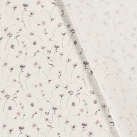 Acheter 011-fleurs-sechees Mousseline imprimée *À partir de 25 cm