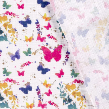 Acheter 021-papillons Mousseline imprimée *À partir de 25 cm
