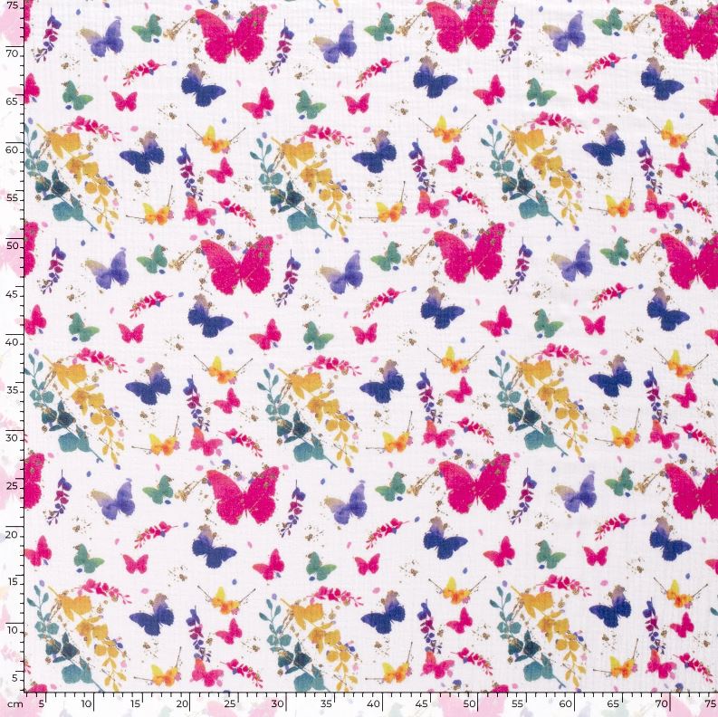 Muslin printed butterflies *From 25cm