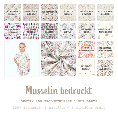 Mousseline imprimée *À partir de 25 cm