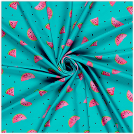 Acheter 004-melons-sur-turquoise Maillot de bain Lycra imprimé *À partir de 50cm
