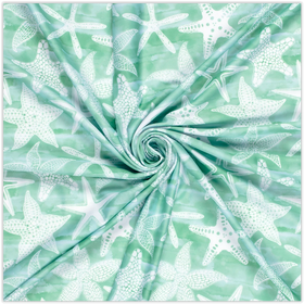 Kaufen 010-seestern-mint Badestoff bedruckt *Ab 50cm