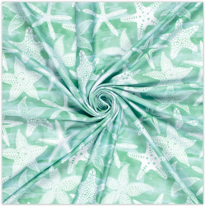 Kaufen 010-seestern-mint Badestoff bedruckt *Ab 50cm