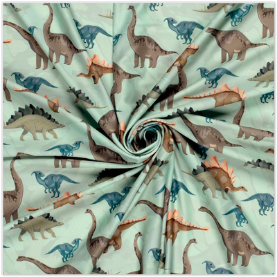 Kaufen 012-dinos-mint Badestoff bedruckt *Ab 50cm