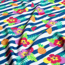 Badestoff Früchte auf Streifen *Ab 50cm-1