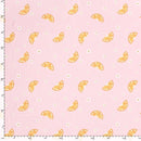 Badestoff Orangen auf rosa *Ab 50cm-3