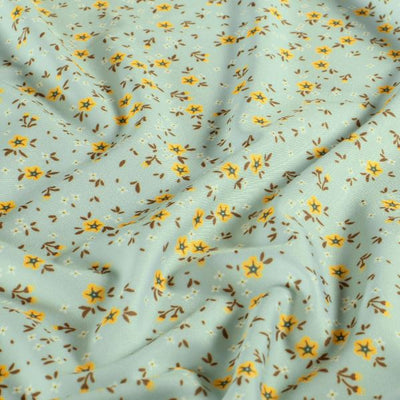 Kaufen 017-blumchen-auf-mint Badestoff bedruckt *Ab 50cm