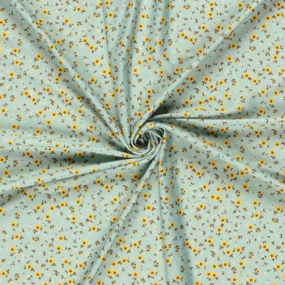 Badestoff Blümchen auf mint *Ab 50cm