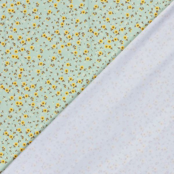 Badestoff Blümchen auf mint *Ab 50cm