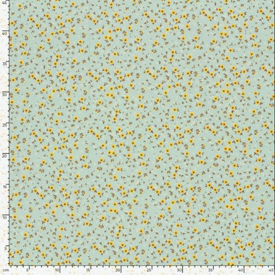 Badestoff Blümchen auf mint *Ab 50cm - 0