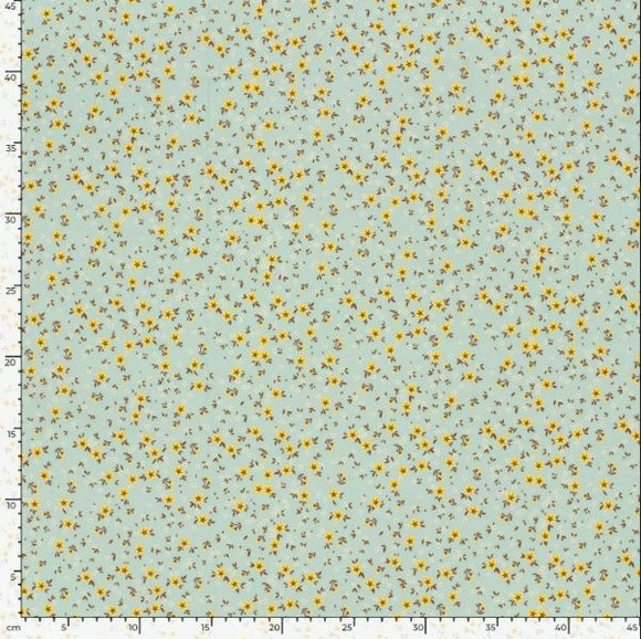 Badestoff Blümchen auf mint *Ab 50cm