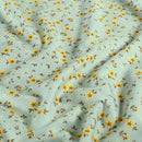 Badestoff Blümchen auf mint *Ab 50cm-1