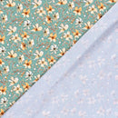 Badestoff Blümchen auf seegrün *Ab 50cm-3