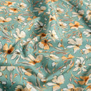 Badestoff Blümchen auf seegrün *Ab 50cm-1