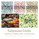 Tissu déco demi fruits de panama *À partir de 50 cm-1