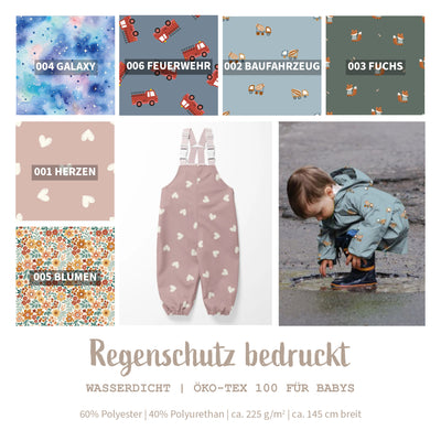 Rainwear fabric, waterproof, printed *From 50cm