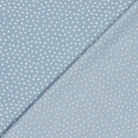 Jeansstoff leicht Blumen *Ab 50cm