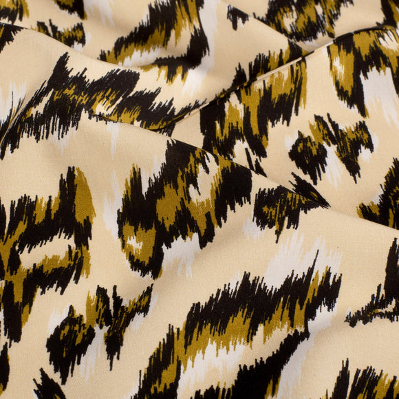 Viskose bedruckt Afrika beige *Ab 50 cm