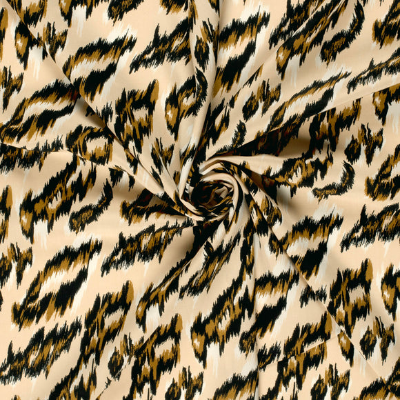 Viskose bedruckt Afrika beige *Ab 50 cm