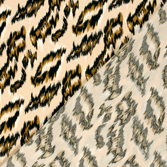 Viskose bedruckt Afrika beige *Ab 50 cm