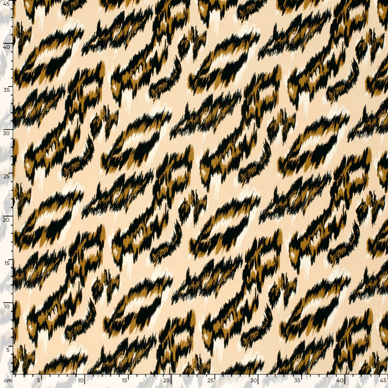 Viskose bedruckt Afrika beige *Ab 50 cm