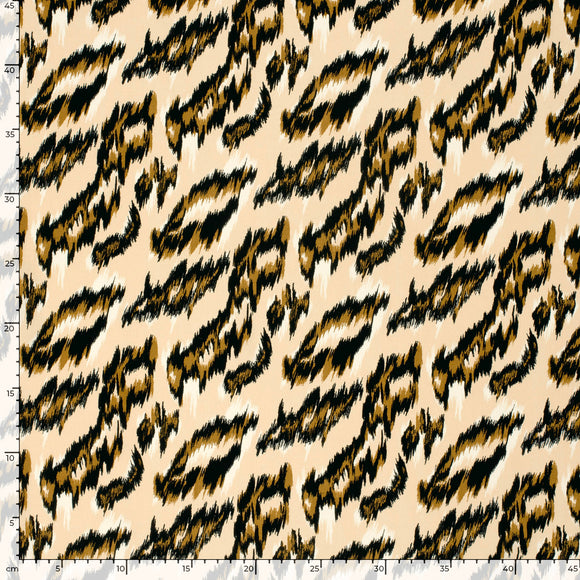 Viskose bedruckt Afrika beige *Ab 50 cm