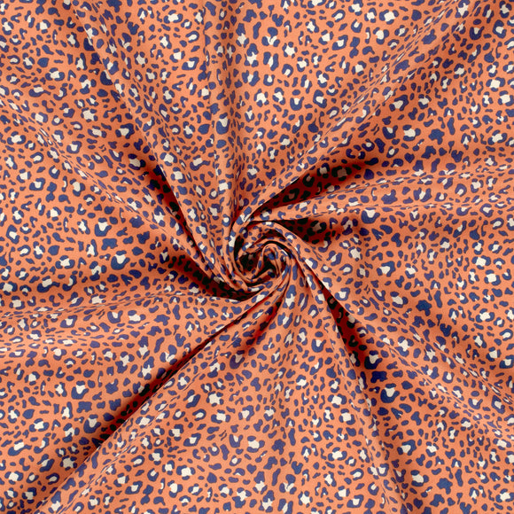 Viskose bedruckt Leo korall *Ab 50 cm