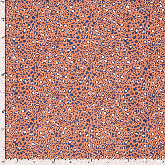 Viskose bedruckt Leo korall *Ab 50 cm