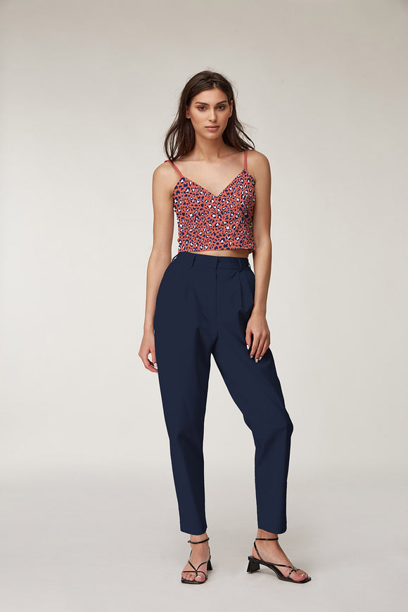 Viskose bedruckt Leo korall *Ab 50 cm