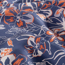 Viskose bedruckt Blumen blau *Ab 50 cm-1