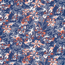 Viskose bedruckt Blumen blau *Ab 50 cm-3